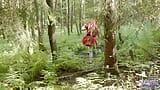 숲 속 진흙 속 빨간 모자 - 풀 영상 snapshot 1
