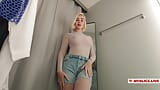 Try On Haul Transparent Clothes with huge tits and big ass, at the dressing room. Look at me and jerk off. snapshot 14