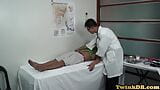 Asian twink anal examined with medical tools after giving BJ snapshot 2