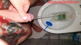 Master Ramon's horny good morning piss, mouth on slave! snapshot 3