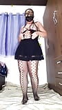 Undressing, black skirt and bodysuit snapshot 8