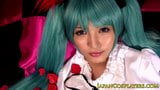 Japanese cosplay babe Mitsune Haku cockriding snapshot 2