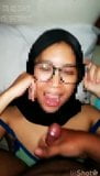 cumshot on jilbab hijab tudung face snapshot 3