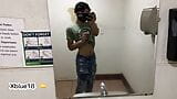 I'm recording a new porn video in the city's public bathroom snapshot 12