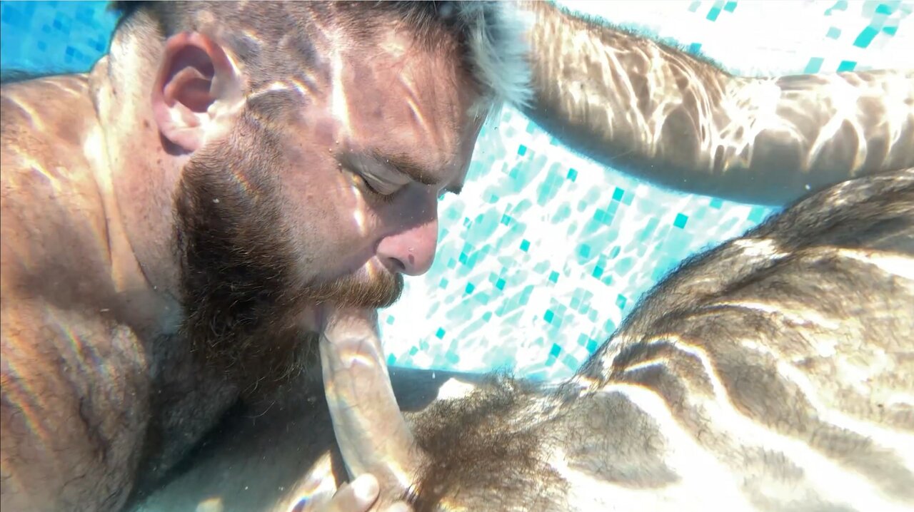 Underwater Sex in the Pool with Speeods: Canadian Gay Bear Porn