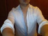 Asian Bear in White Shirt Cums on Cam snapshot 7