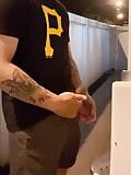 Jerk off in public toilet snapshot 1