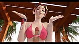 3D-Zusammenstellung: Dva Titjob, Mercy Tracer, Witwenmacherin, von hinten gefickt, beobachtet unzensiertes Hentai snapshot 3