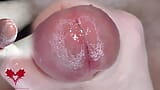 Super close-up van de eikel. urethrale spelletjes met de dilatator. snapshot 18