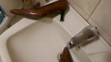 Piss in wifes brown spitz high heel snapshot 1