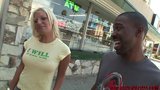 Busty blonde goes for big black cock at the pool snapshot 3