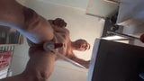 Wanking my cock, stretching my balls snapshot 1