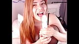 Wild Redhead Latina Shows the Right Way of Sucking Dick and Giving a Sloppy Blowjob on Cam snapshot 2