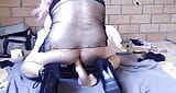 sissy femboy in chastity riding big toys and spanking herself snapshot 4
