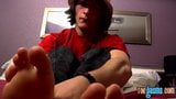 Horny young man Seth Efron shows off feet while jerking off snapshot 6