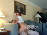 Amateur couple having sex at couch! snapshot 8