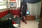 Strutting crossdresser snapshot 2