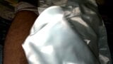 Handjob with white satin silky saree of neighbour (34) snapshot 5