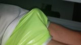 Freeballing in neon green shorts snapshot 4