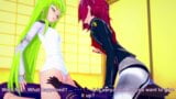 Cc và kallen vui vẻ với lelouch: code geass parody snapshot 8