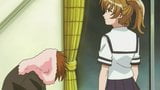 Anime classmate slides big cock between milk-filled tits snapshot 4