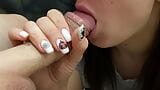Gorgeous blowjob from a masked brunette snapshot 13