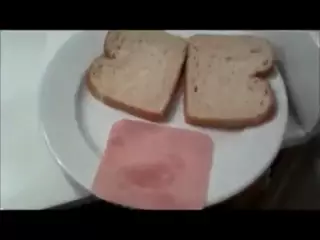 Pretty Brunete Goddess Making Tasty Jam Sandwich for Slave ...