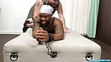 Bound black jock Dallas endures foot worship and tickling snapshot 16