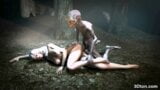 Gollum fucks blonde girl inside a cave snapshot 2