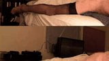 2nd bed humping video, in stockings, cumshot snapshot 2