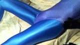 Blue Ribbed Leotard over Blue Unitard 01 snapshot 1