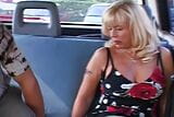 Busty and old German slut eating warm cum in the back of the car snapshot 4