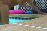 Amateurs Having Fun At The Pool Just To Arouse Each Other snapshot 14