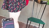 My wife makes me orgasm so hard in a cafe by using remote control toy - SKTER10 snapshot 14