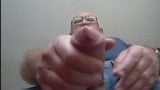 Watching step dad wanking his uncut cock and cumming snapshot 1