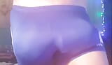 Monster Bulge in Lycra Swim Suit snapshot 2