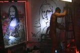 Brent Ray Fraser Penis Paints Da Vinci's Mona Lisa snapshot 11