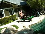 White dude eats and bangs black chick's cunt in the yard snapshot 14