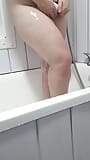 Step mom get caught naked in bathroom wash her body in front of step son snapshot 7