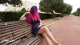 Risky Masturbation on a Public Park Bench Ends in Squirt - Cherry Lips 4K snapshot 10