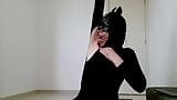 Brazilian Miss in Armpit Fetish as a CatWoman licking snapshot 2