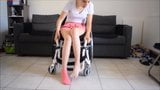 Paraplegic Girl Spasm without shoes snapshot 8