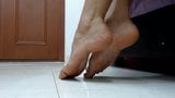 Very juicy, tanned, Spanish feet playing. Soles and zoom. snapshot 5