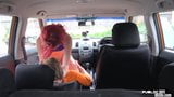 Redhead Brit publicly rides driving instructor snapshot 9