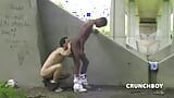 192 Seyx ébano twink follada al aire libre exhib por futbolista snapshot 11