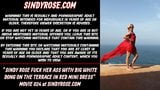 Sindy Rose fuck her ass with big white dong on the terrace snapshot 1