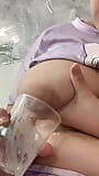 I milk my big milk tits into a glass snapshot 2