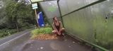 Power piss in bus shelter snapshot 3