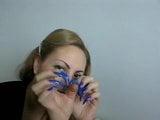 Margoo sexy blue long nails snapshot 8