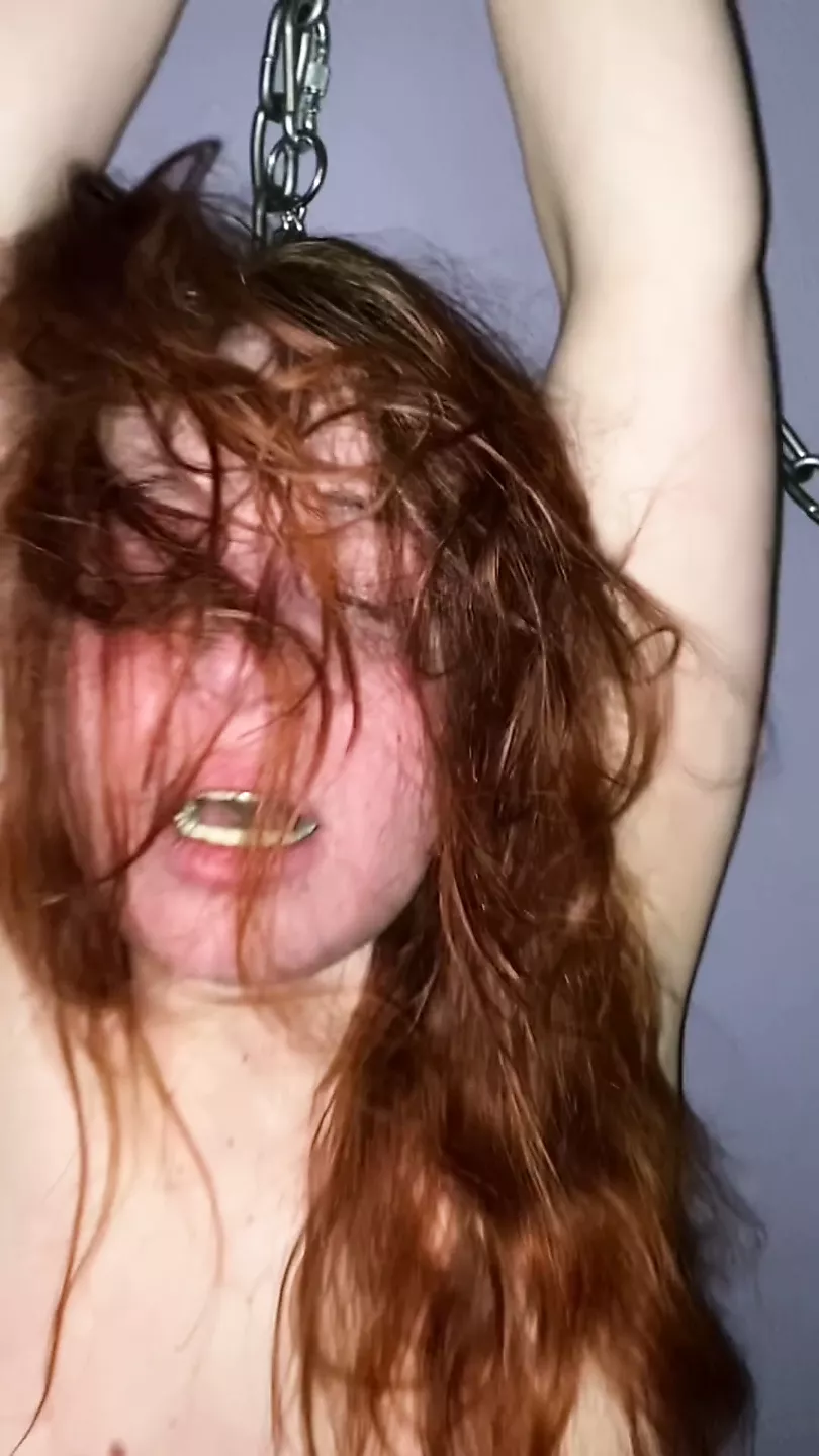Extremely Rough Face And Tits Slapping In BDSM Scene With Fuck Machine 